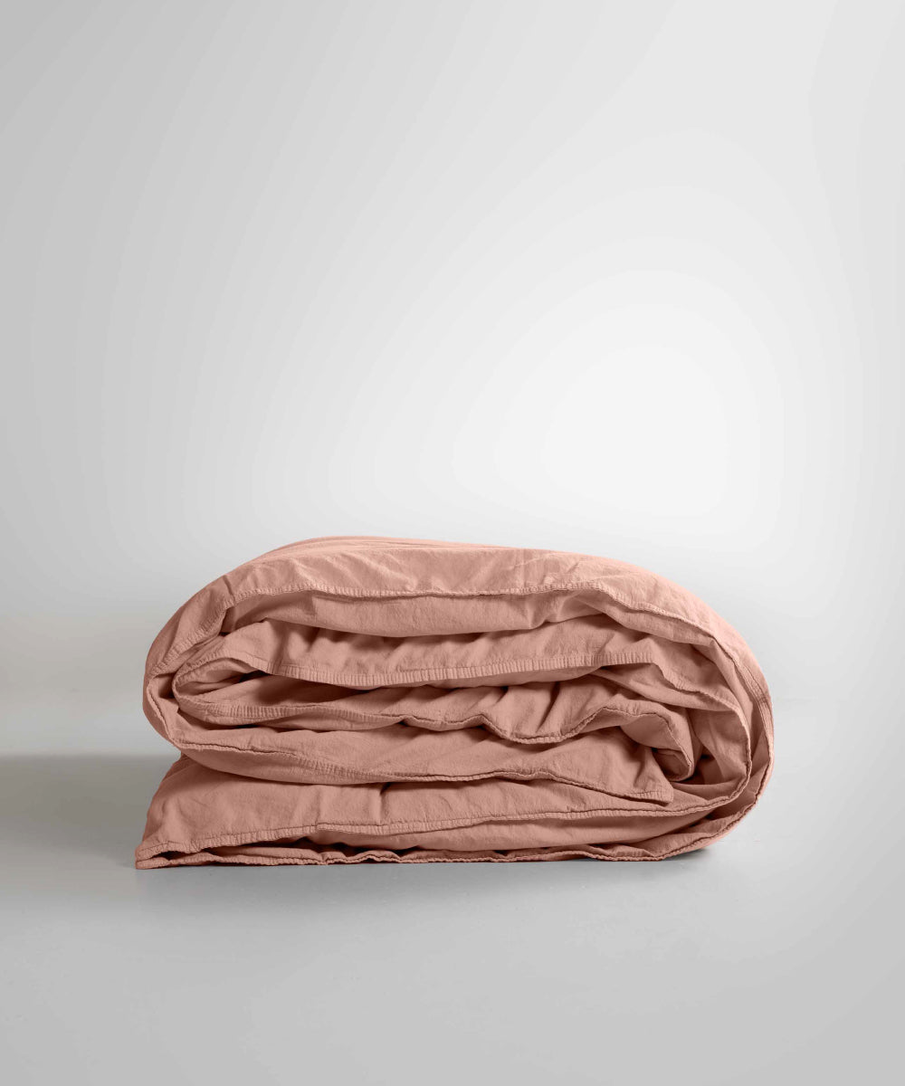 Stonewash 100% Yıkanmış Pamuk Nevresim Seti Cameo Brown