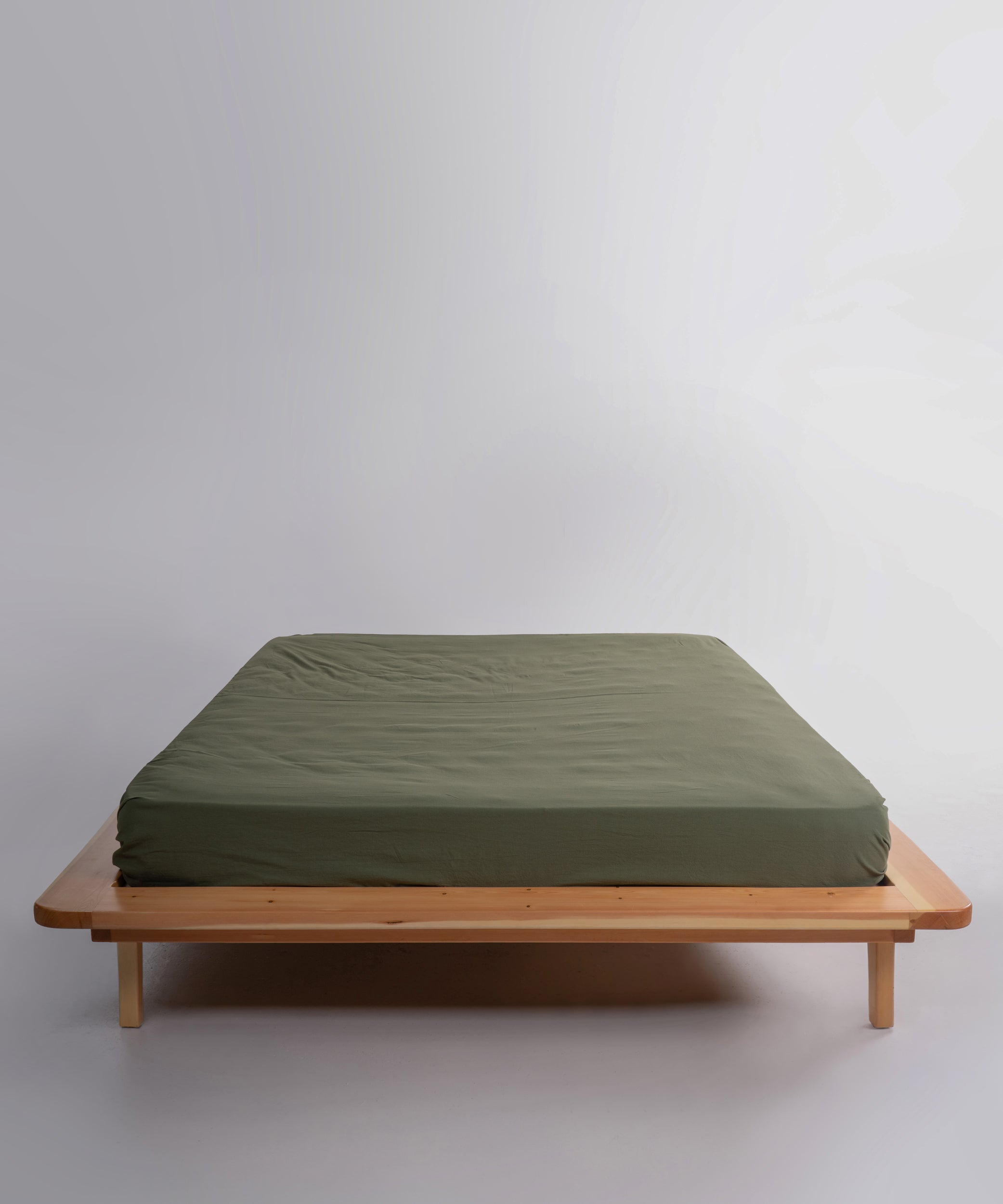 Stonewashed Capulet Olive 100% Soft Pamuk Düz Çarşaf | Limasso