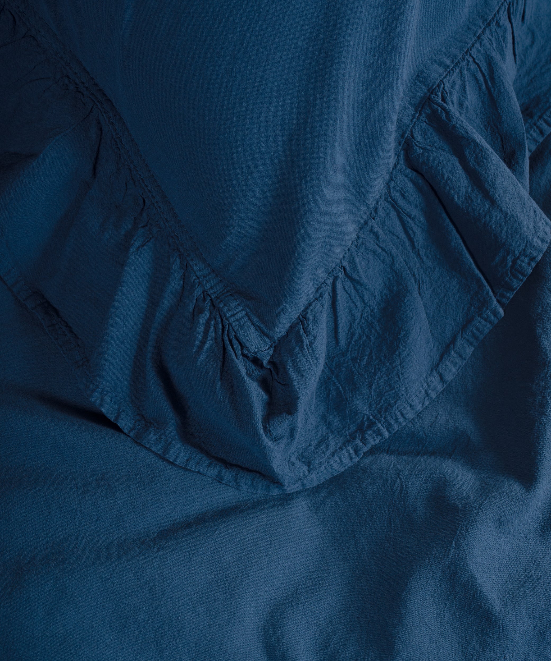Exclusive Stonewash 100% Yıkanmış Pamuk Nevresim Takımı Dress Blue
