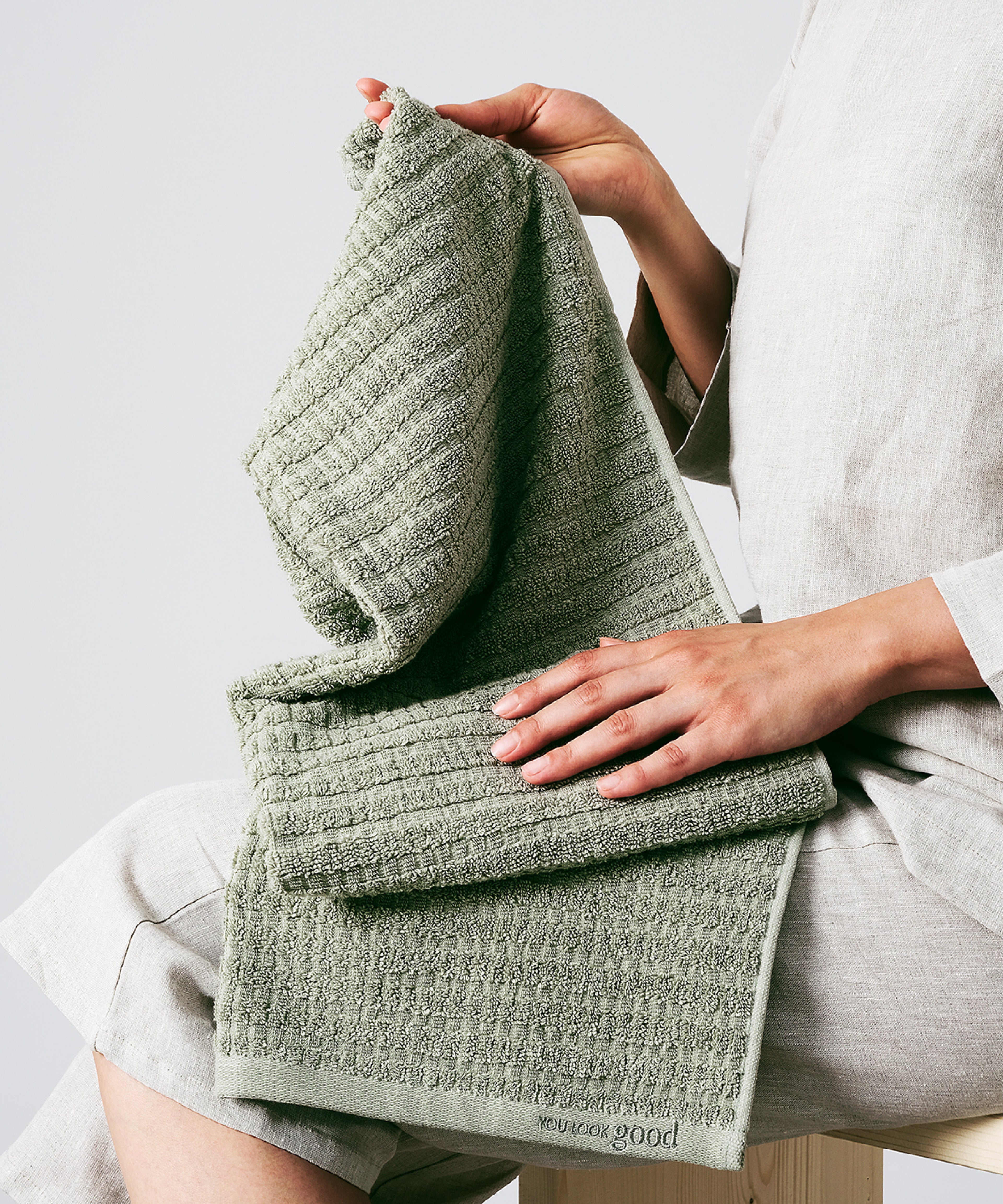 Penta - 50x90 cm 2’li Havlu Seti - Green