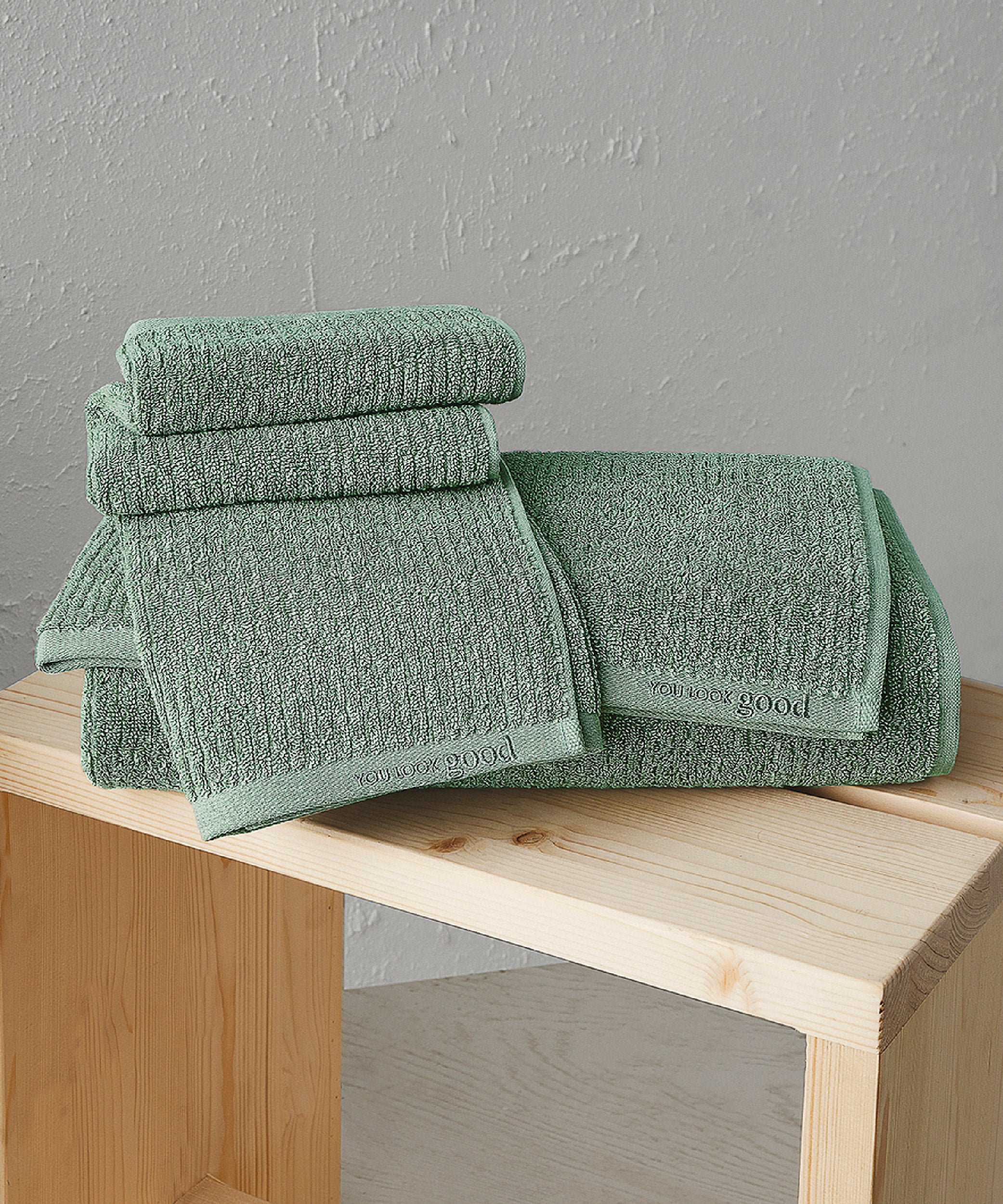 Pana Set - 50x90cm 1 Havlu + 70x140cm 1 Havlu Green