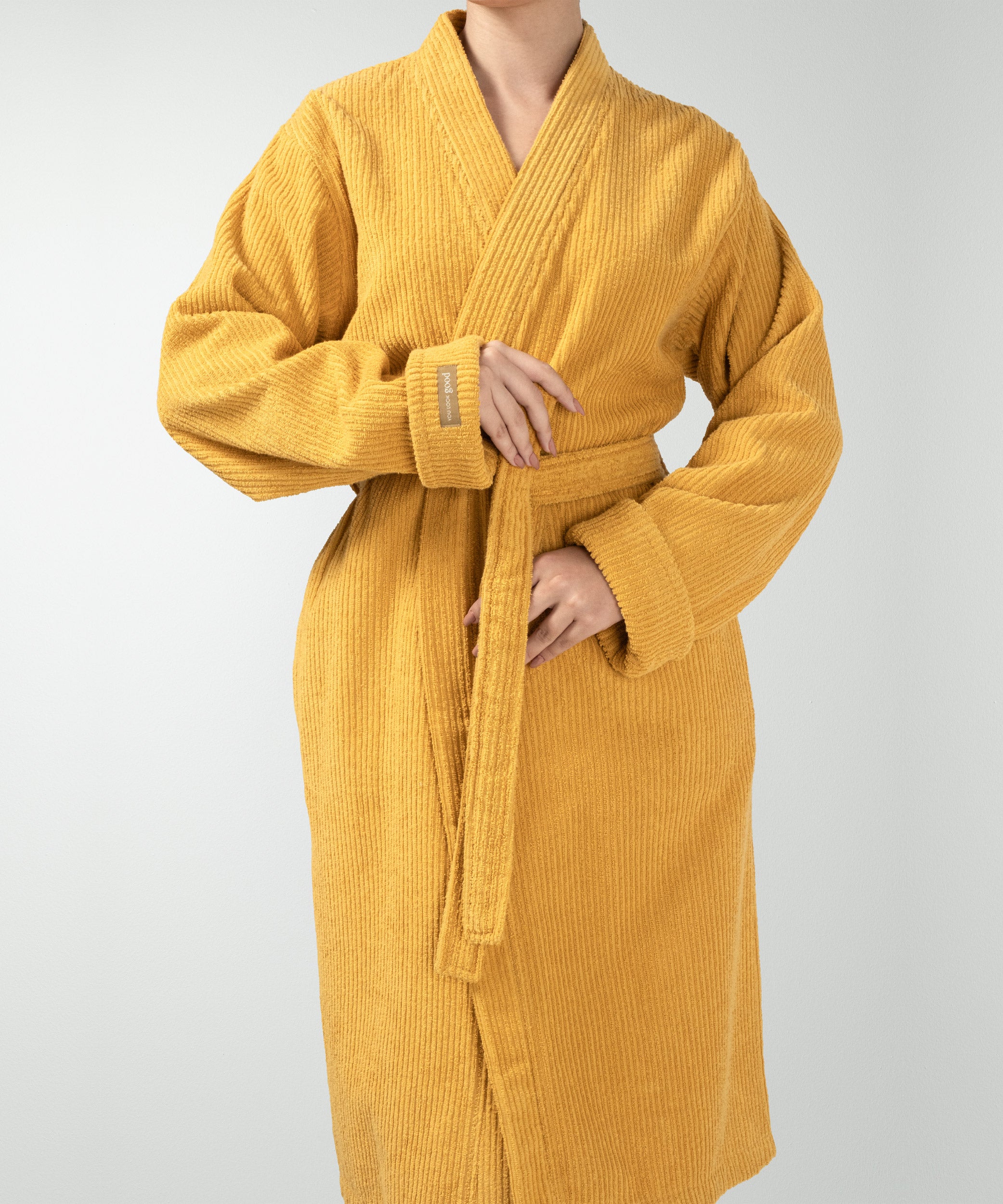 Pana - Unisex Bornoz Mustard