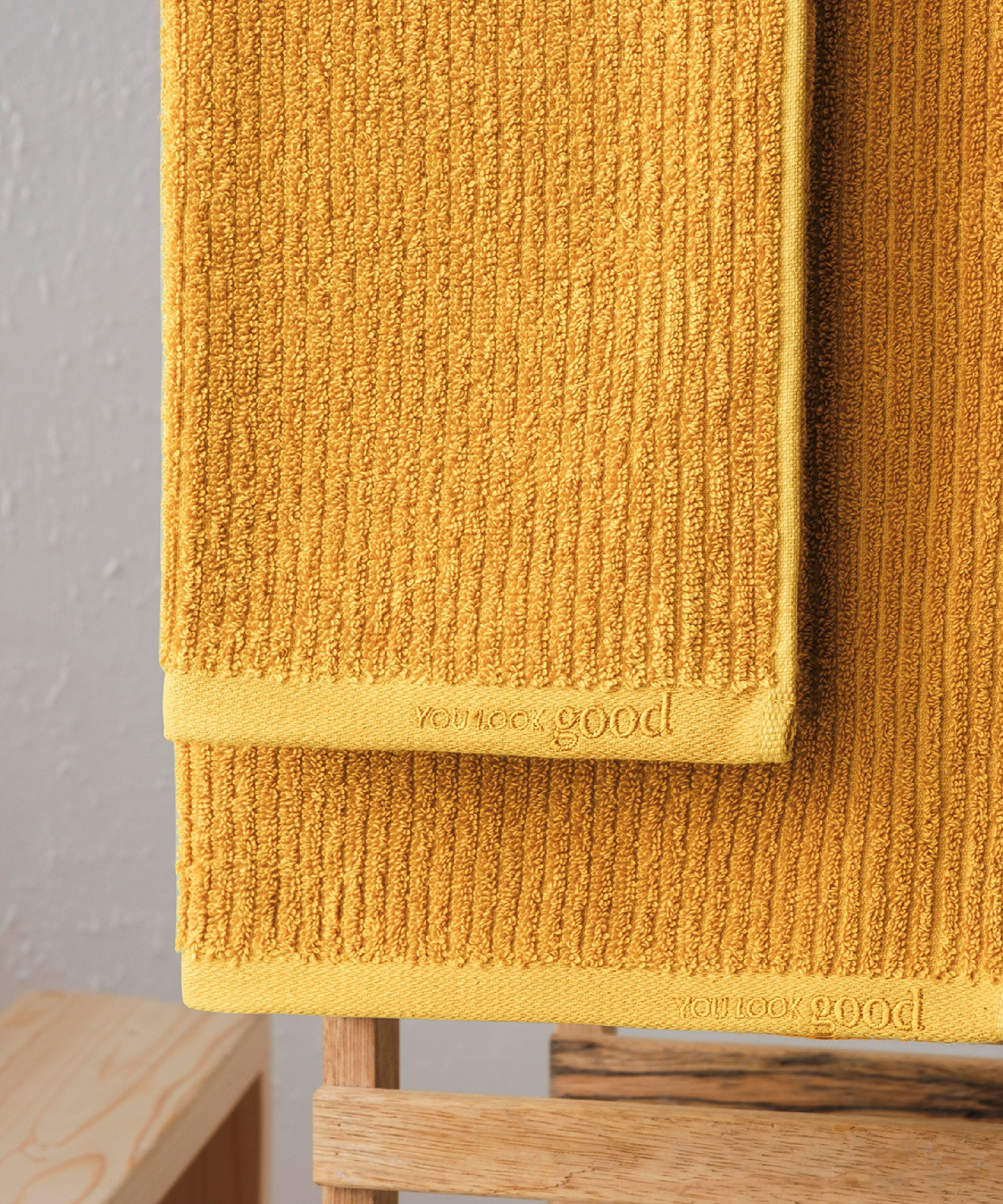 Pana Set - 50x90cm 1 Havlu + 70x140cm 1 Havlu Mustard