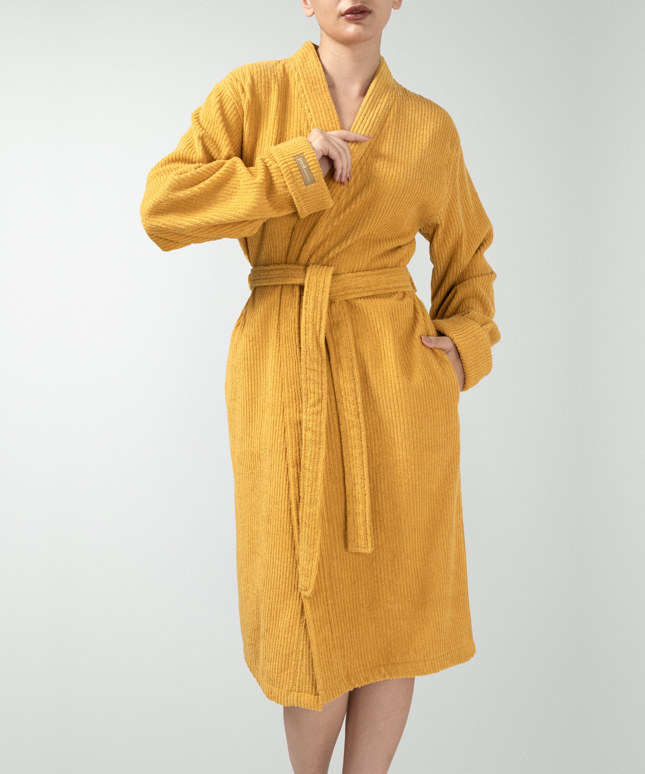 Pana - Unisex Bornoz Mustard
