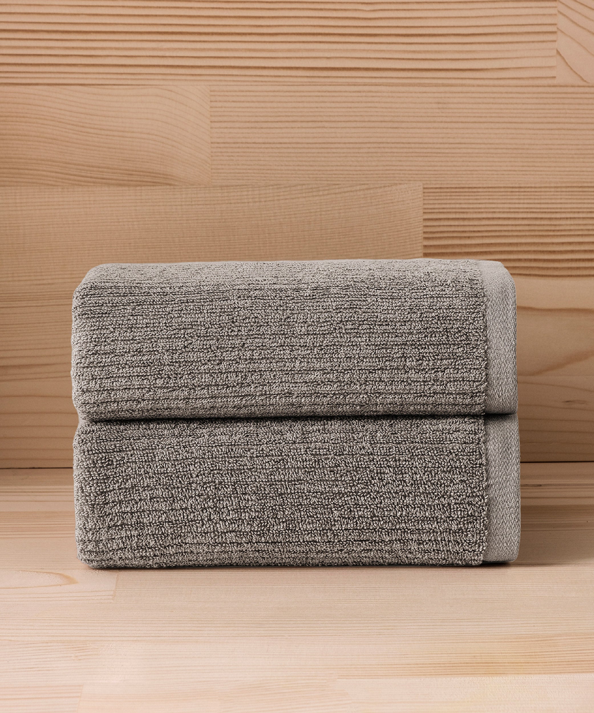 Pana - 50x90 cm 2’li Havlu Seti - Grey