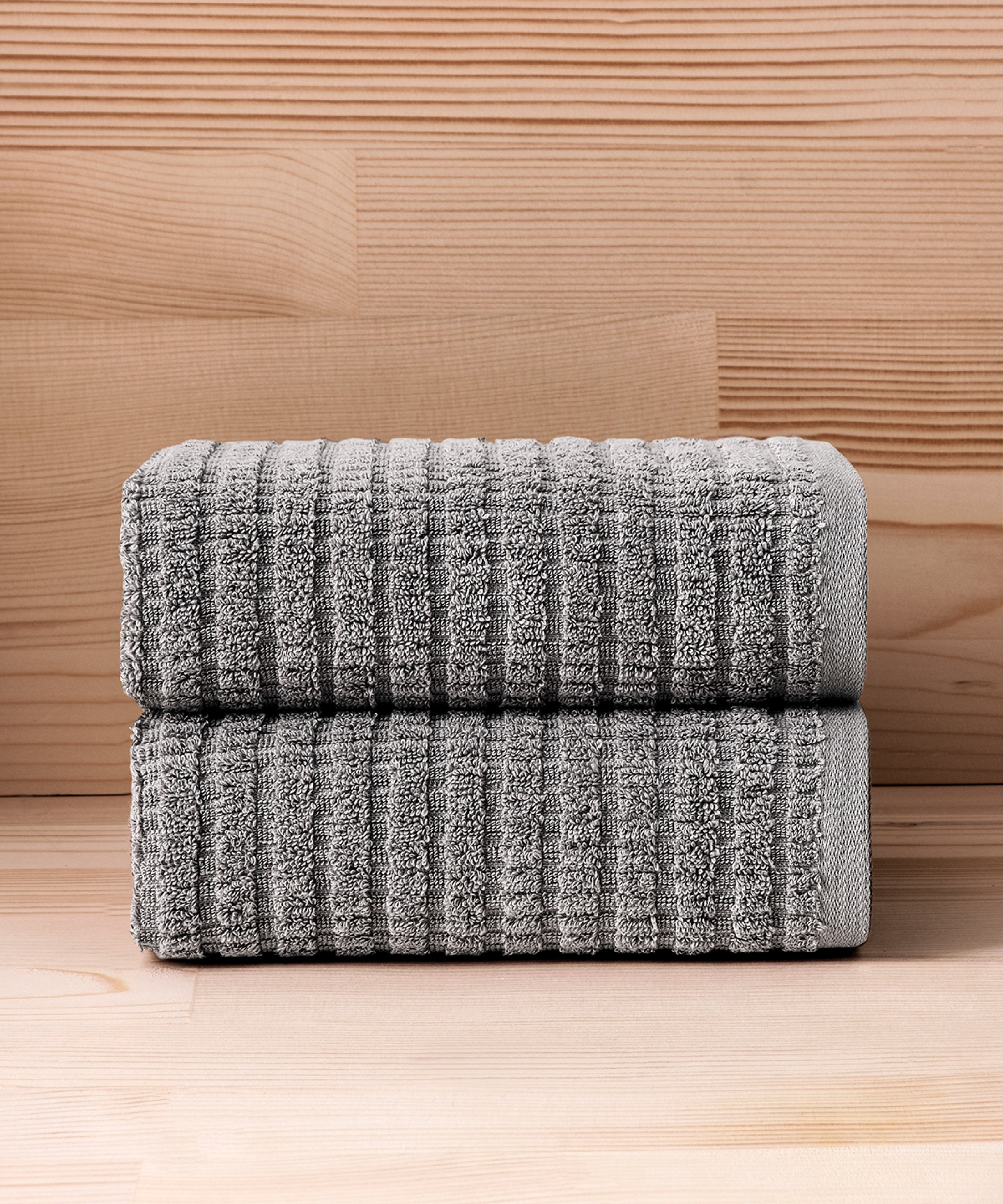 Penta - 50x90 cm 2’li Havlu Seti - Grey