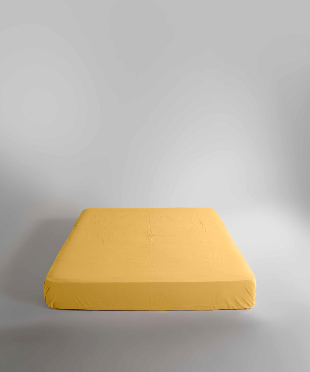 Stonewash 100% Yıkanmış Pamuk Çarşaf Lemonade