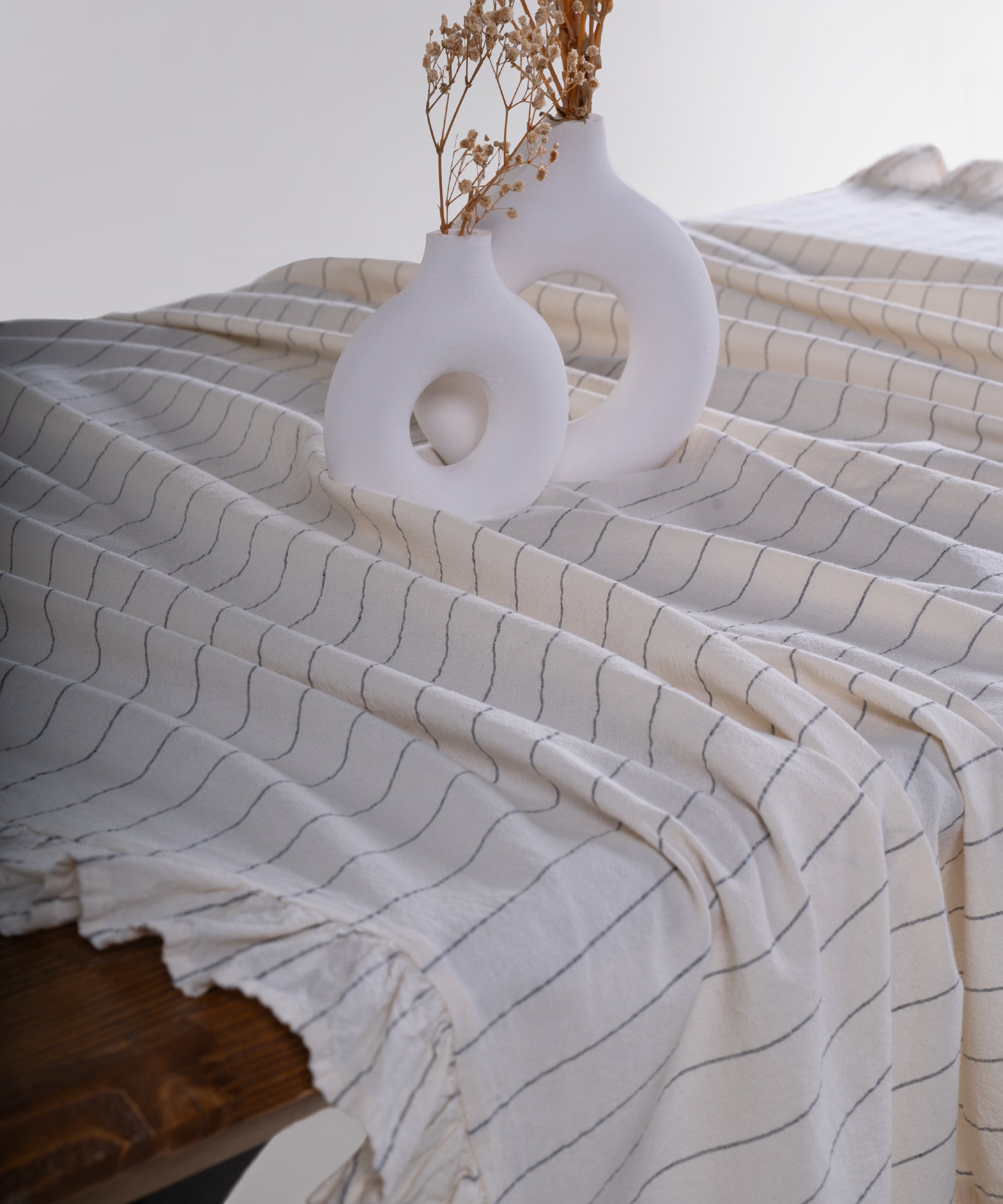Leila %100 Pamuk Garment Wash Masa Örtüsü - 140X200cm