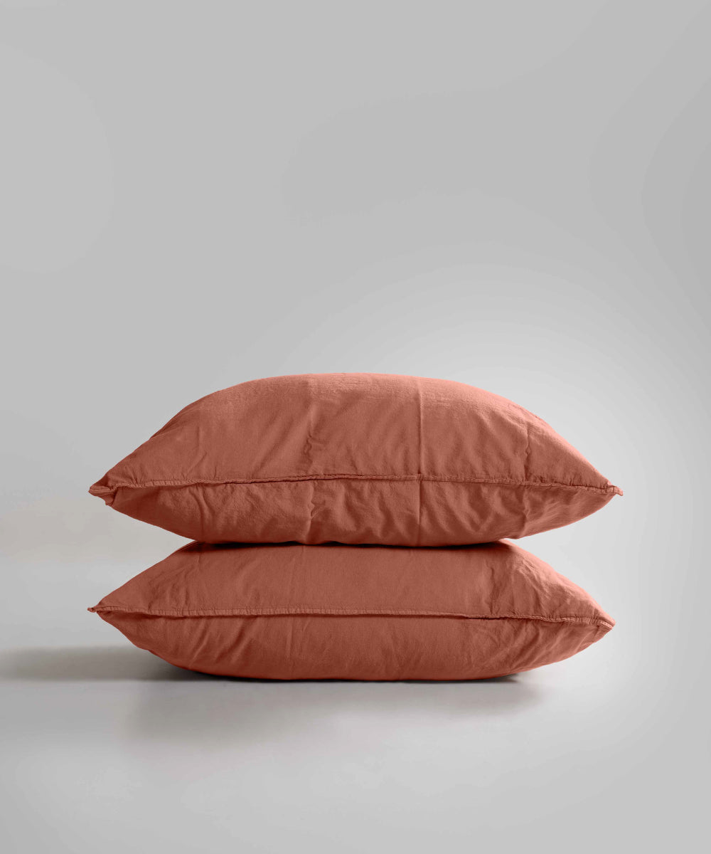Stonewash 100% Yıkanmış Pamuk Nevresim Seti Mecca Orange