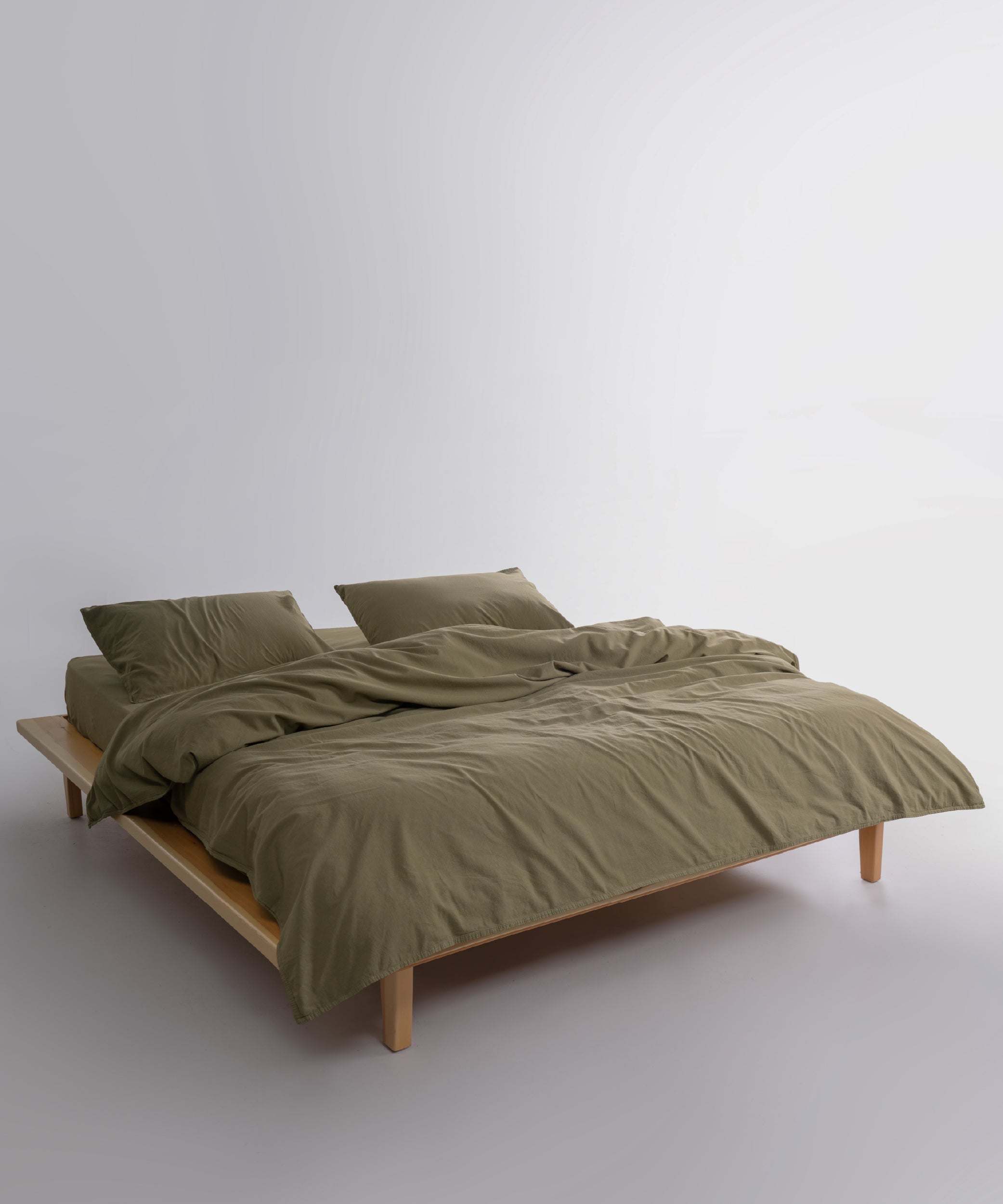 Ephesus Stonewash 100% Yıkanmış Pamuk Nevresim Seti Olive