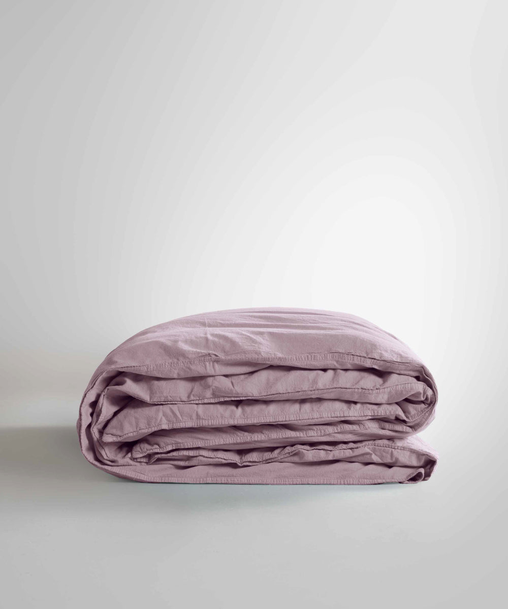 Stonewash 100% Yıkanmış Pamuk Nevresim Pale Mauve