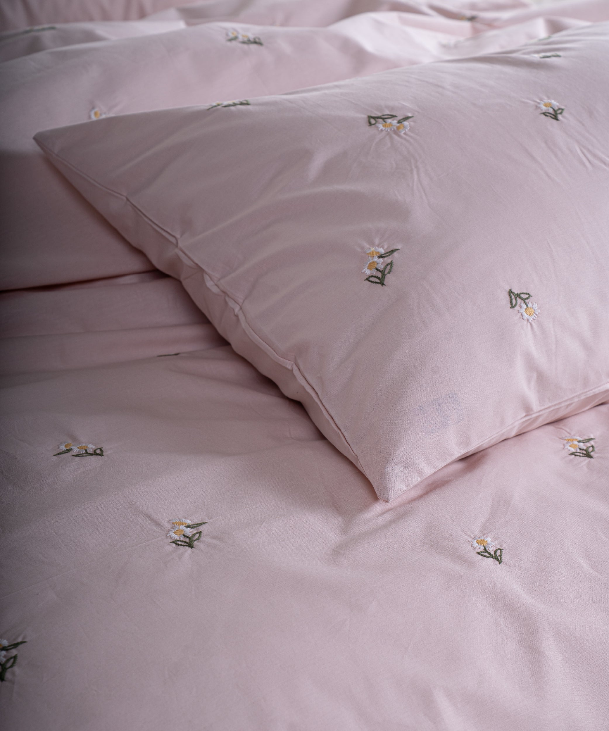 Papatya 100% Pamuk Nakışlı Nevresim Takımı - Pristine