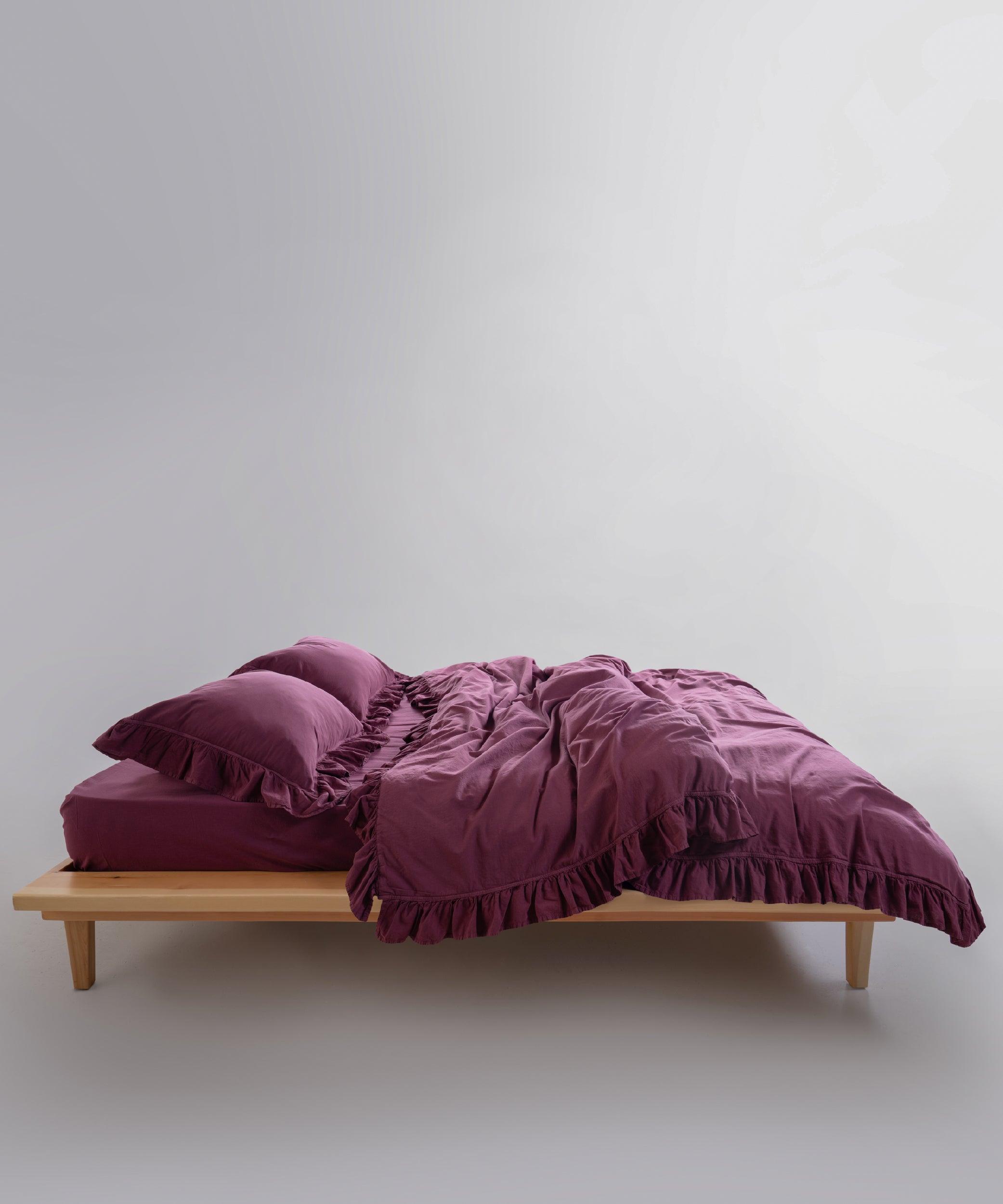 Stonewash Exclusive 100% Soft Pamuk Yastık Kılıfı Raspberry