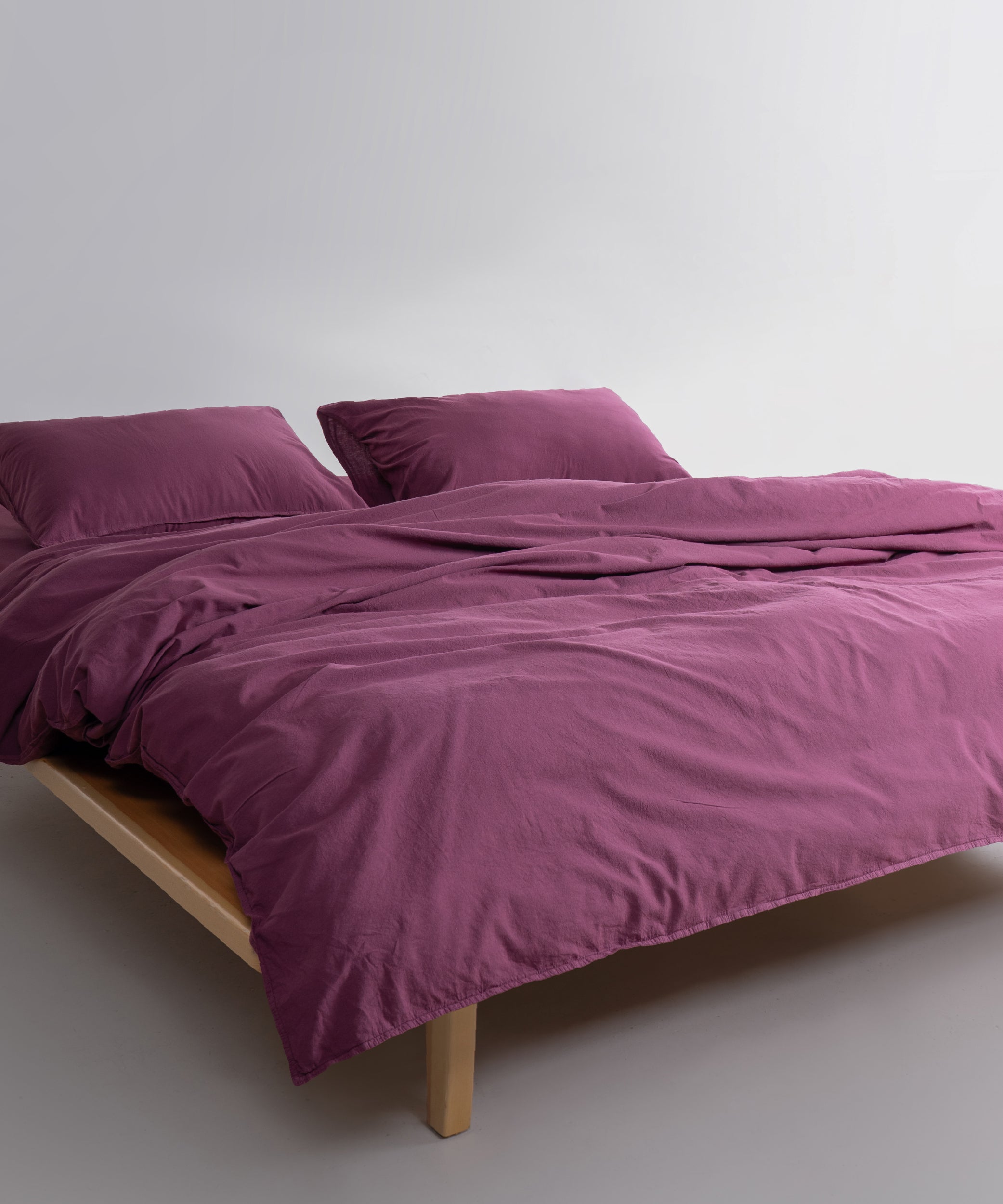 Ephesus Stonewash 100% Yıkanmış Pamuk Nevresim Takımı Raspberry