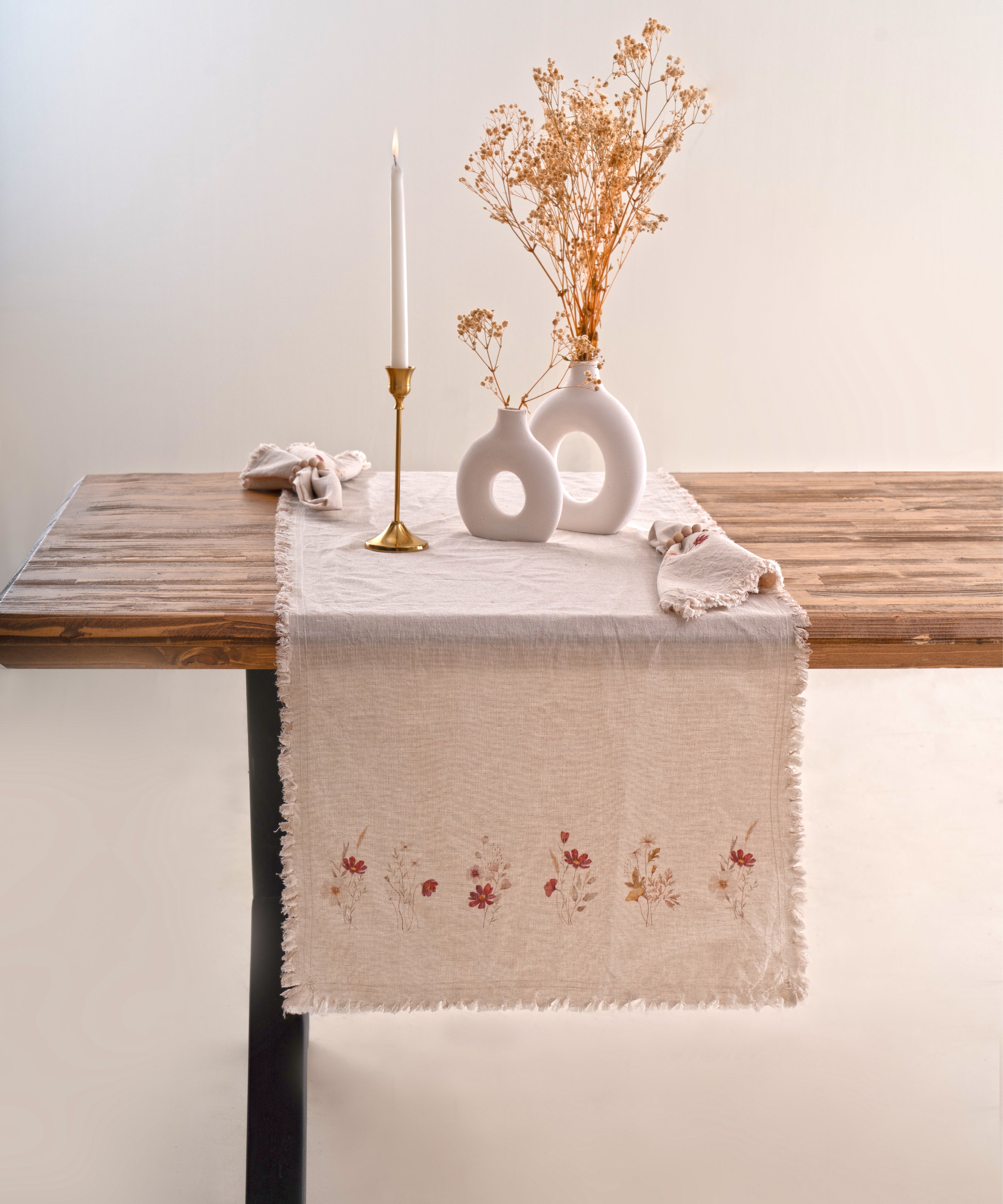 Brise Printanière %100 Pamuk Garment Wash Runner 2&
