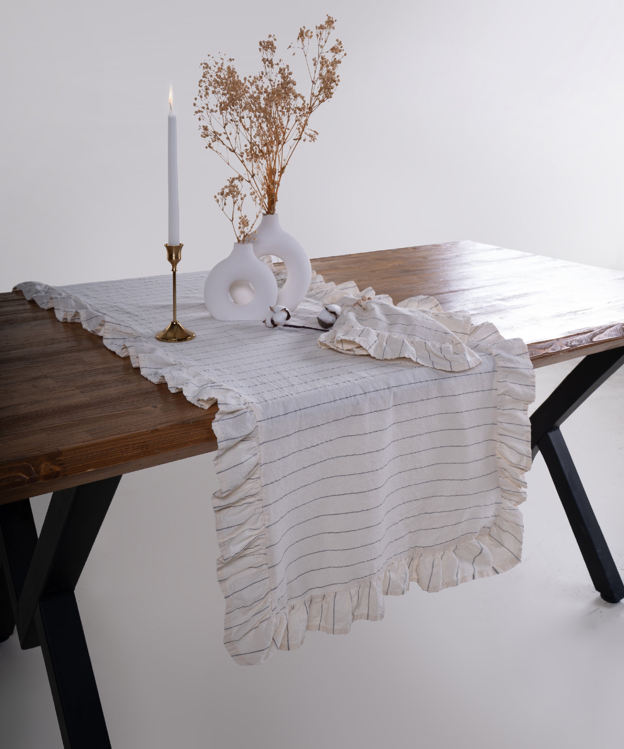 Leila %100 Pamuk Garment Wash Runner 2&