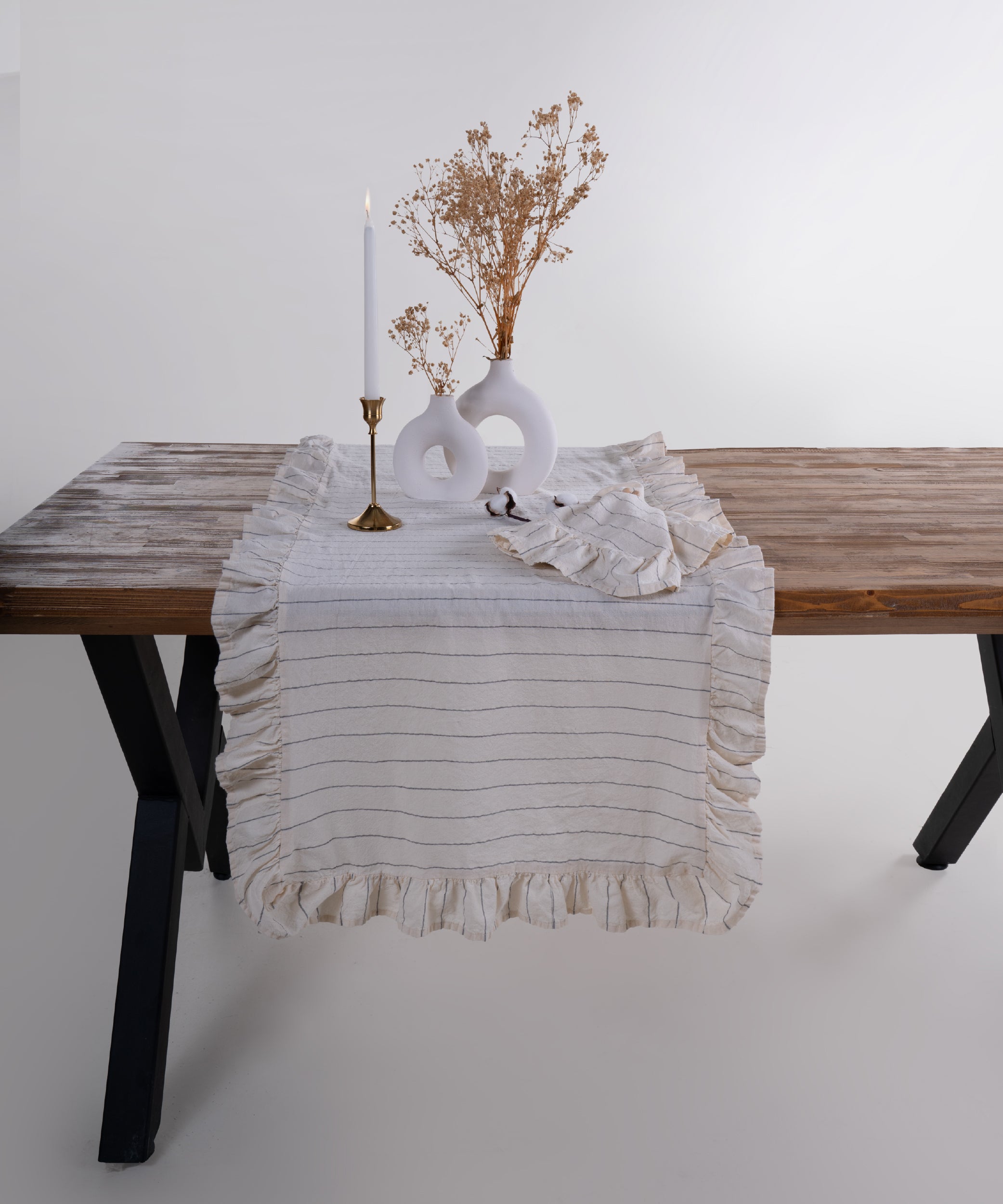 Leila %100 Pamuk Garment Wash Runner 2&