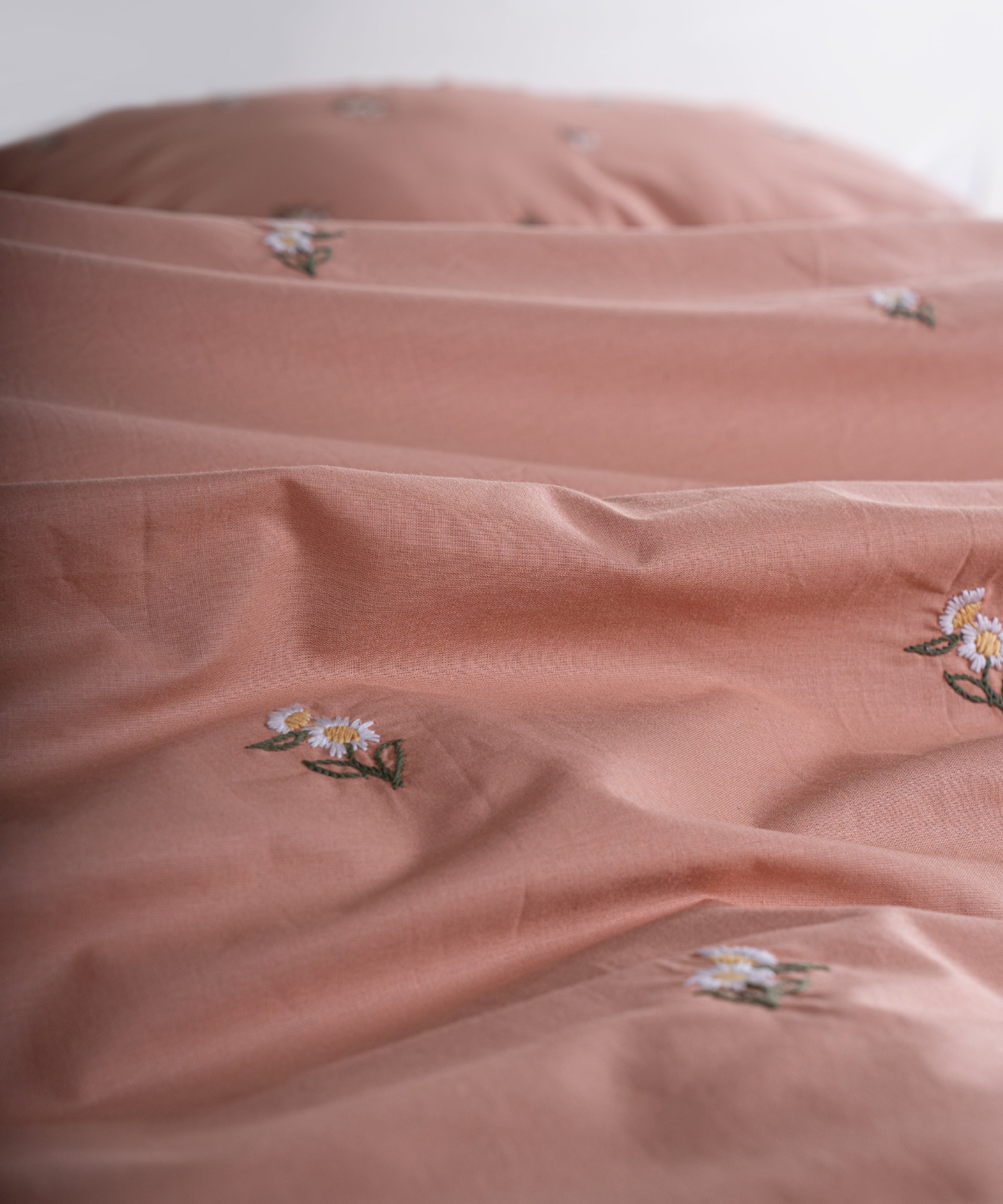 Papatya 100% Pamuk Nakışlı Nevresim Takımı - Toast