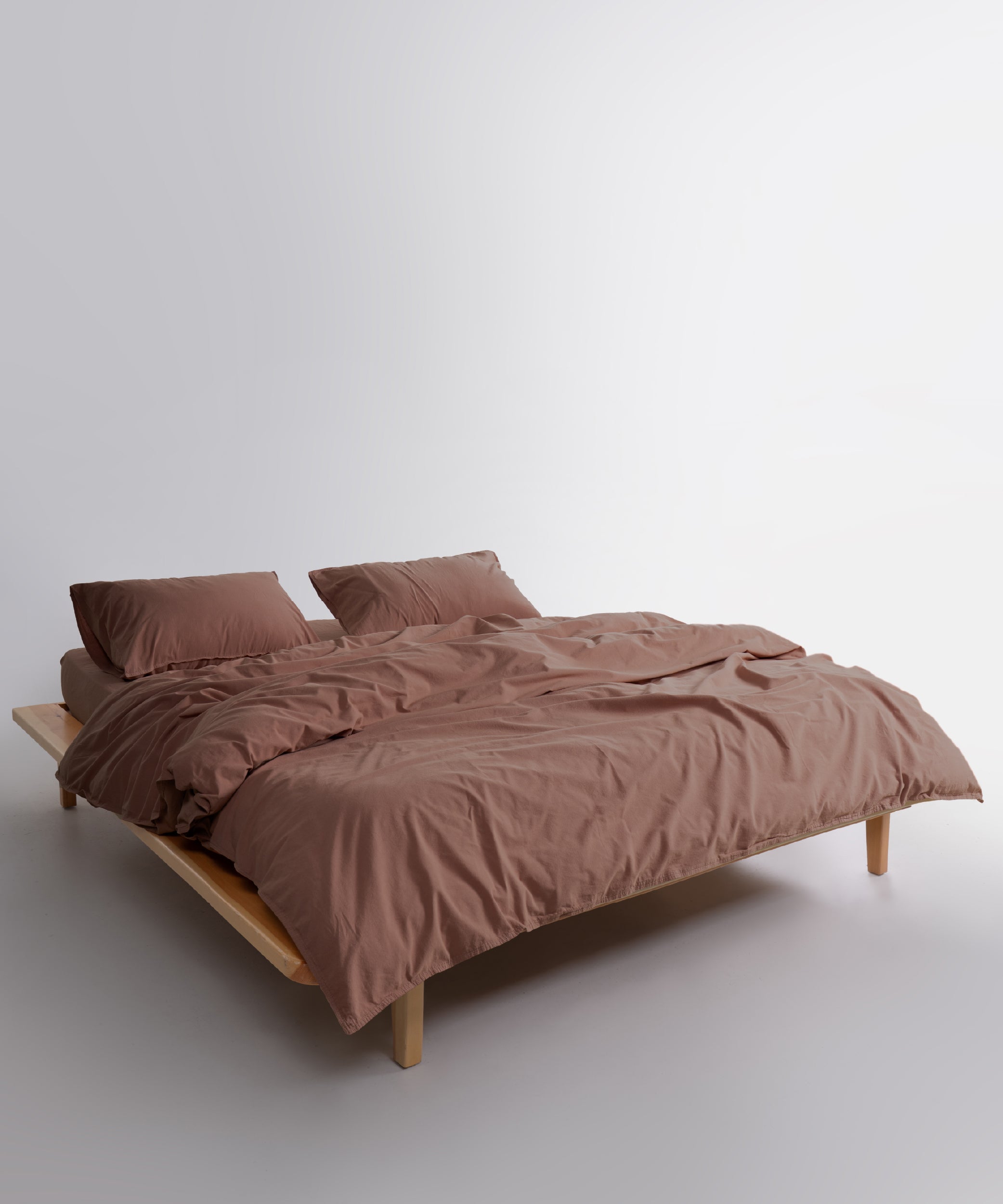Ephesus Stonewash 100% Yıkanmış Pamuk Nevresim Seti Wood Smoke