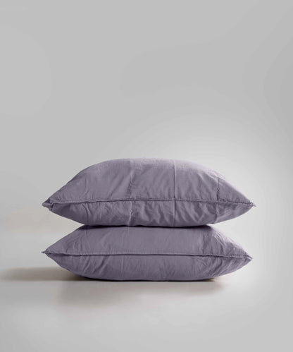 Stonewash 100% Yıkanmış Pamuk Nevresim Seti Violet