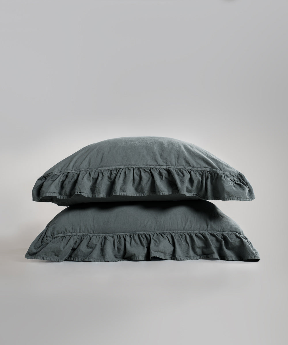 Stonewash 100% Yıkanmış Pamuk Exclusive Yastık Kılıfı Castle Rock