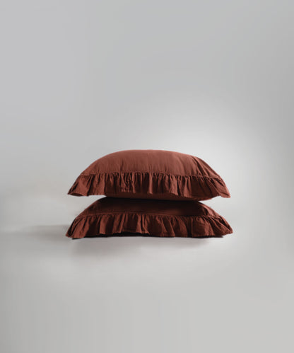 Stonewash 100% Yıkanmış Pamuk Exclusive Yastık Kılıfı Autumn