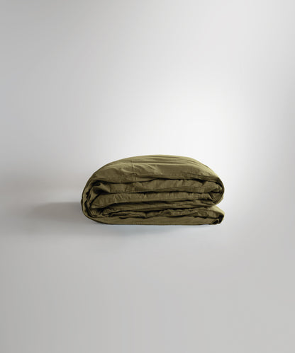Stonewash 100% Yıkanmış Pamuk Nevresim Olive