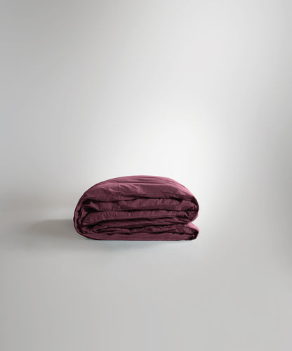 Stonewash 100% Yıkanmış Pamuk Nevresim Seti Raspberry