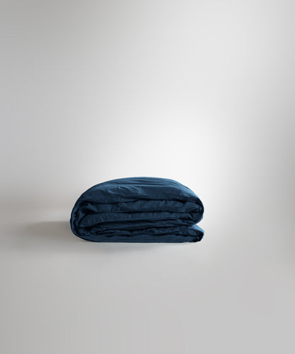 Stonewash 100% Yıkanmış Pamuk Nevresim Seti Dress Blue