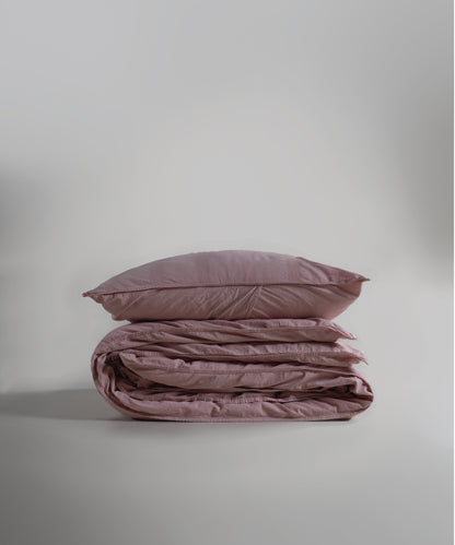 Stonewash 100% Yıkanmış Pamuk Nevresim Takımı Cassandra - Pale Mauve