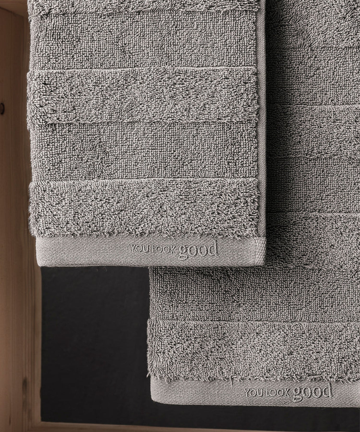 Mons Set - 50x90cm 1 Havlu + 70x140cm 1 Havlu Grey