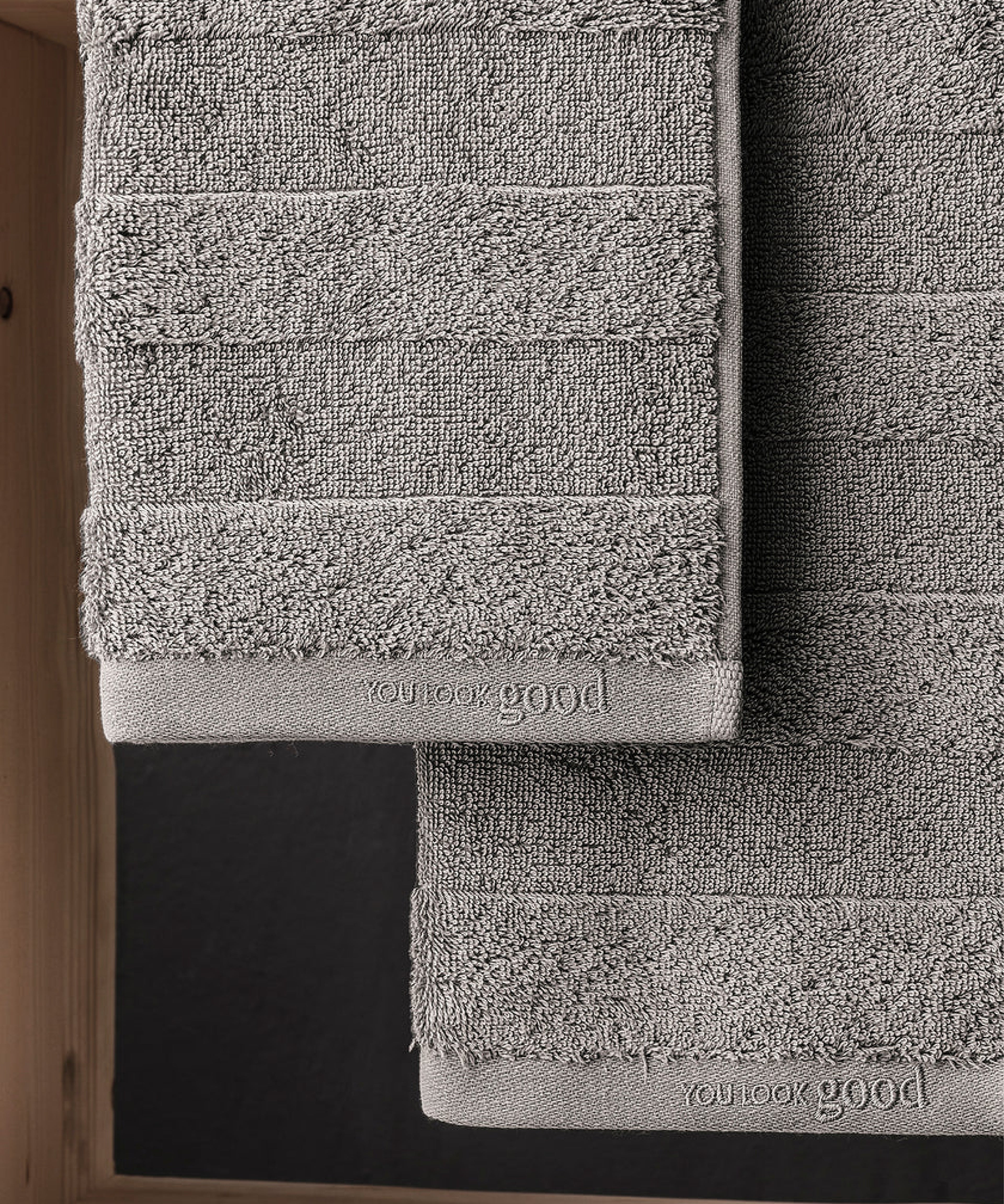 Mons Set - 50x90cm 1 Havlu + 70x140cm 1 Havlu Grey