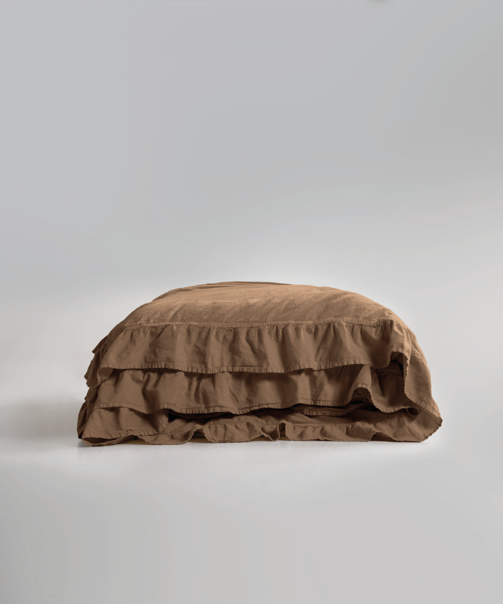 Stonewash 100% Yıkanmış Pamuk Exclusive Nevresim Wood Smoke