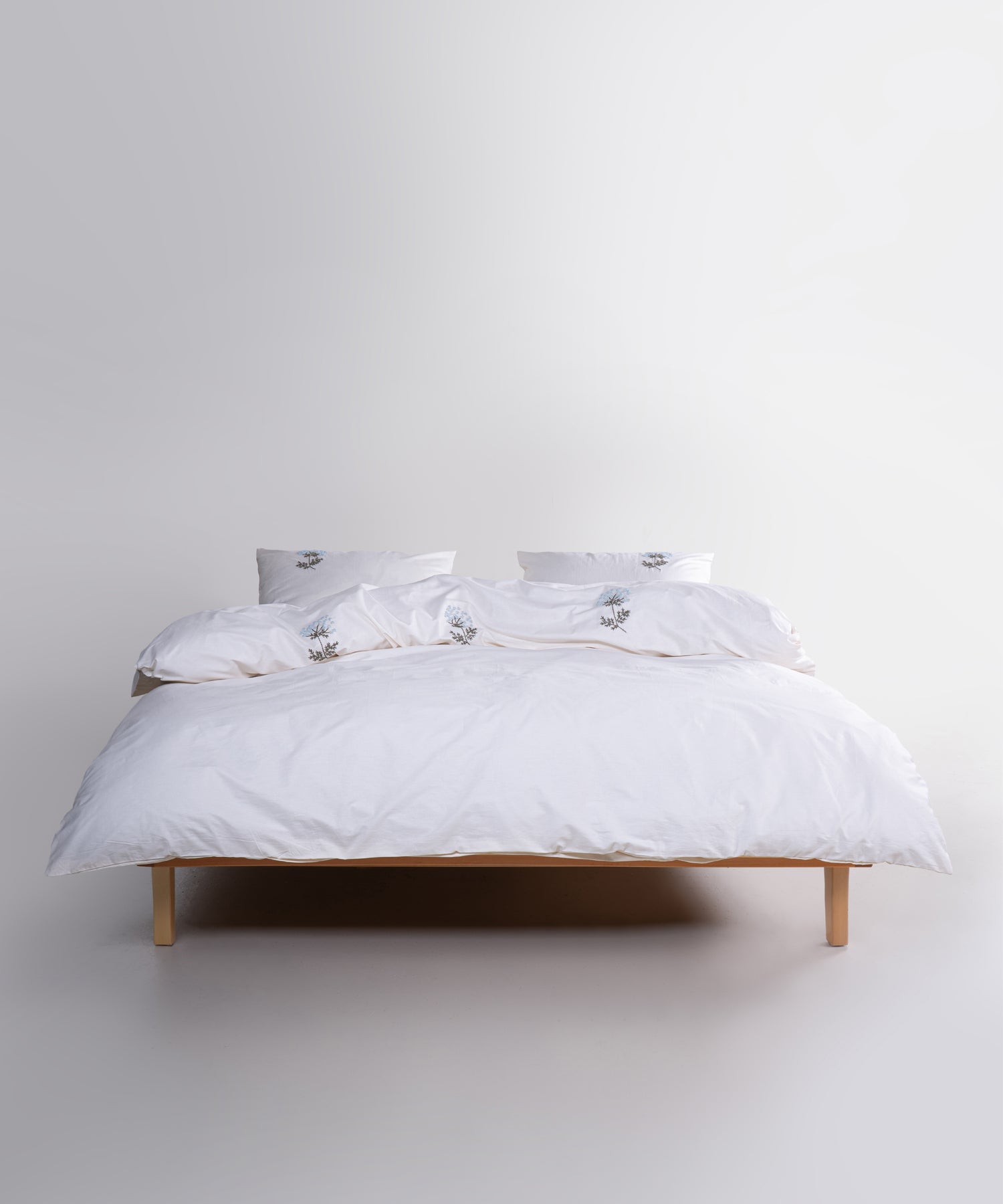 Prima %100 Pamuk El Nakışlı Nevresim Takımı - Livre Beyaz