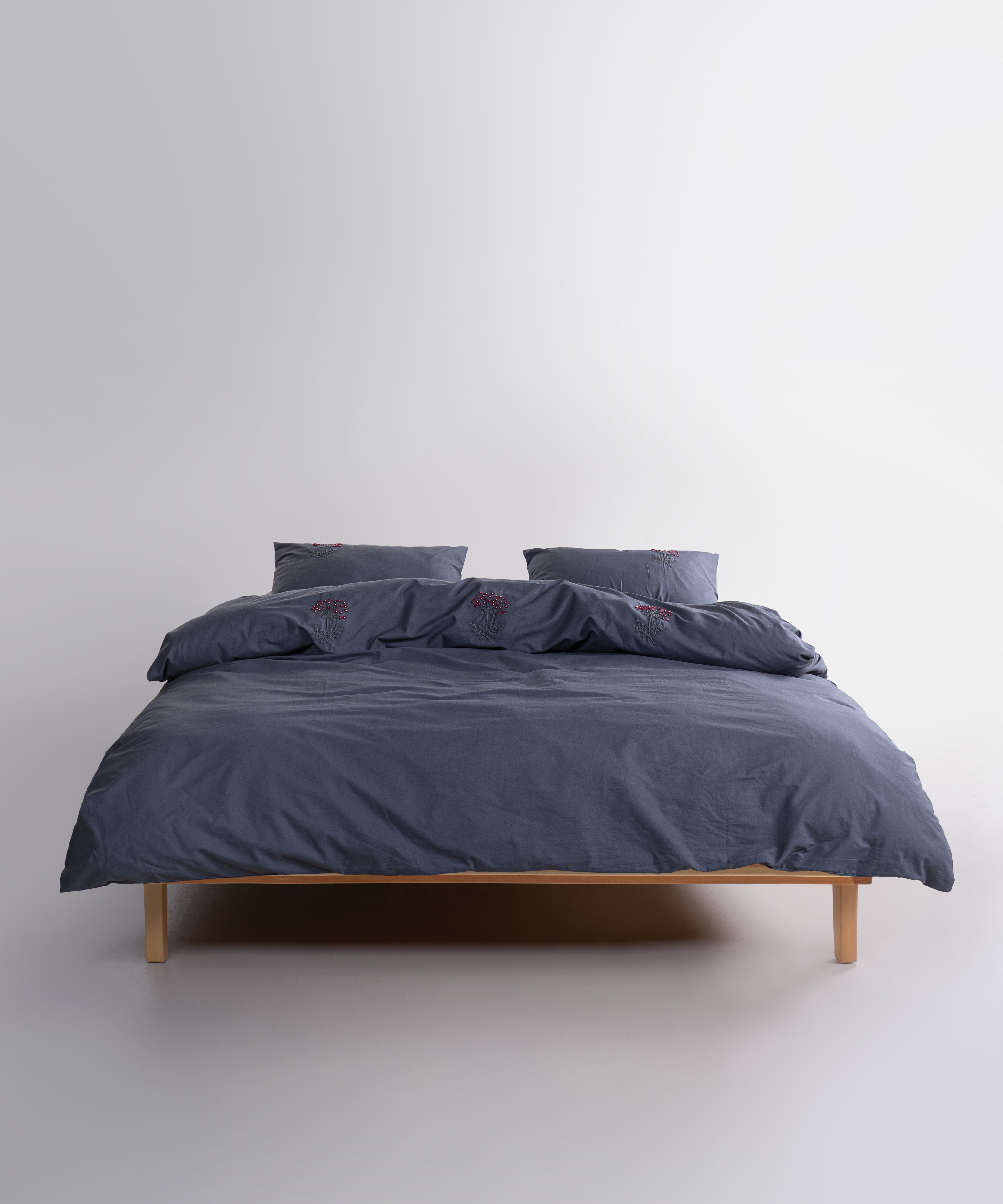 Prima %100 Pamuk El Nakışlı Nevresim Takımı - Livre Antrasit