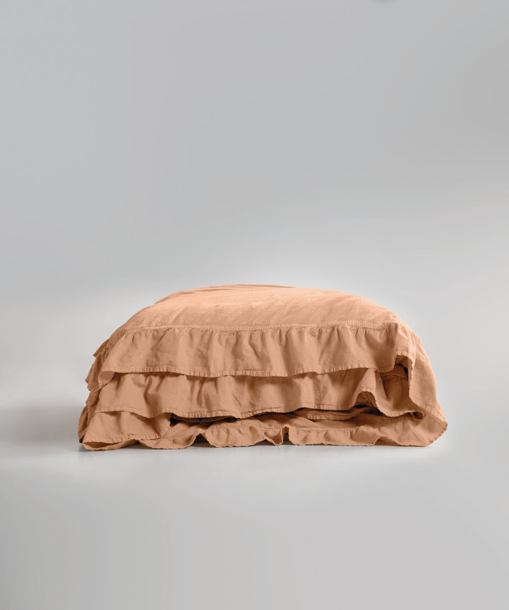 Stonewash 100% Yıkanmış Pamuk Exclusive Nevresim Toast
