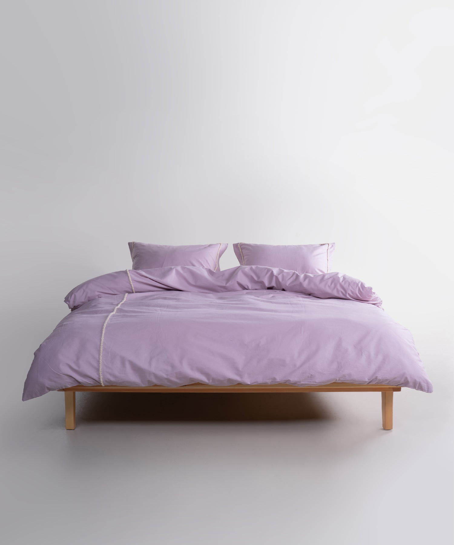 Prima %100 Pamuk El Nakışlı Nevresim Takımı - Frange Lila