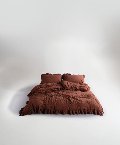 Stonewash 100% Yıkanmış Pamuk Exclusive Nevresim Takımı Autumn