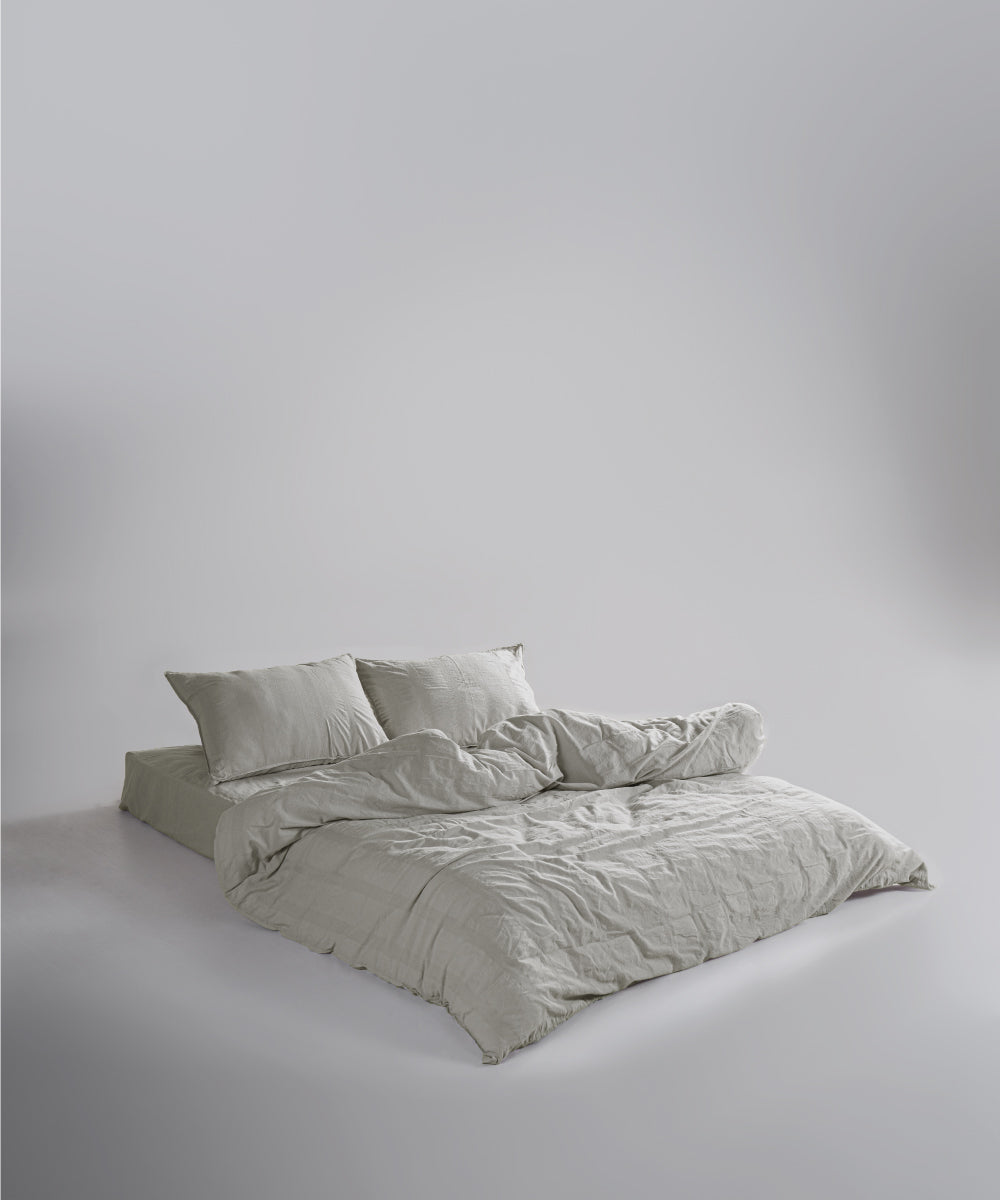 %100 Pamuk Stonewash Nevresim Takımı Cassandra - Natural Cream