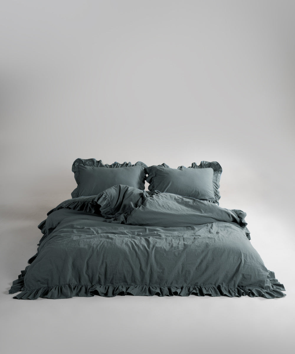 Stonewash 100% Yıkanmış Pamuk Exclusive Yastık Kılıfı Castle Rock
