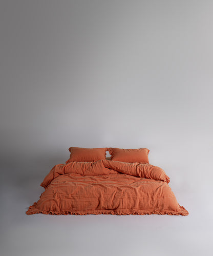 %100 Pamuk Yıkamalı Exclusive Müslin Yastık Kılıfı - Mecca Orange