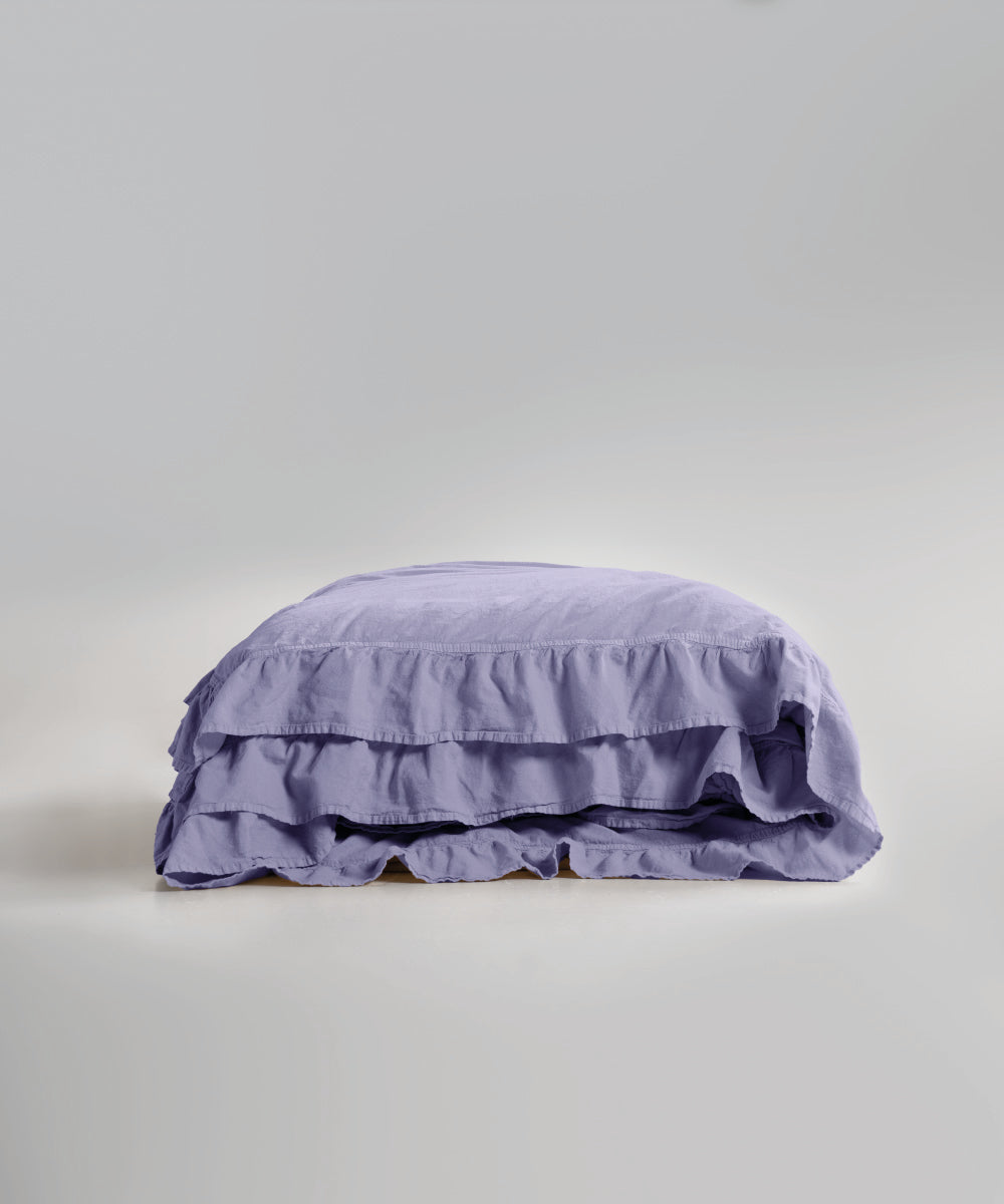 Stonewash 100% Yıkanmış Pamuk Exclusive Nevresim Violet