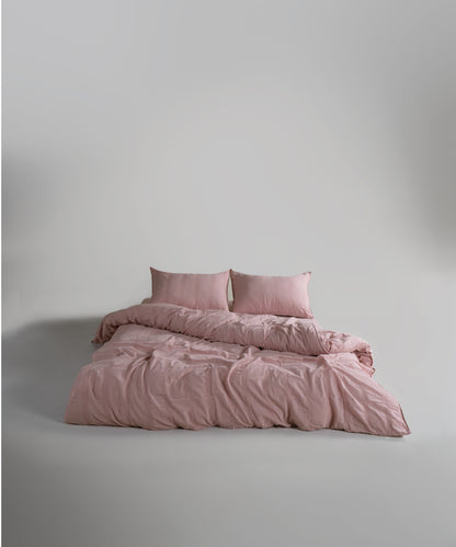 Stonewash 100% Yıkanmış Pamuk Nevresim Takımı Cassandra - Pale Mauve