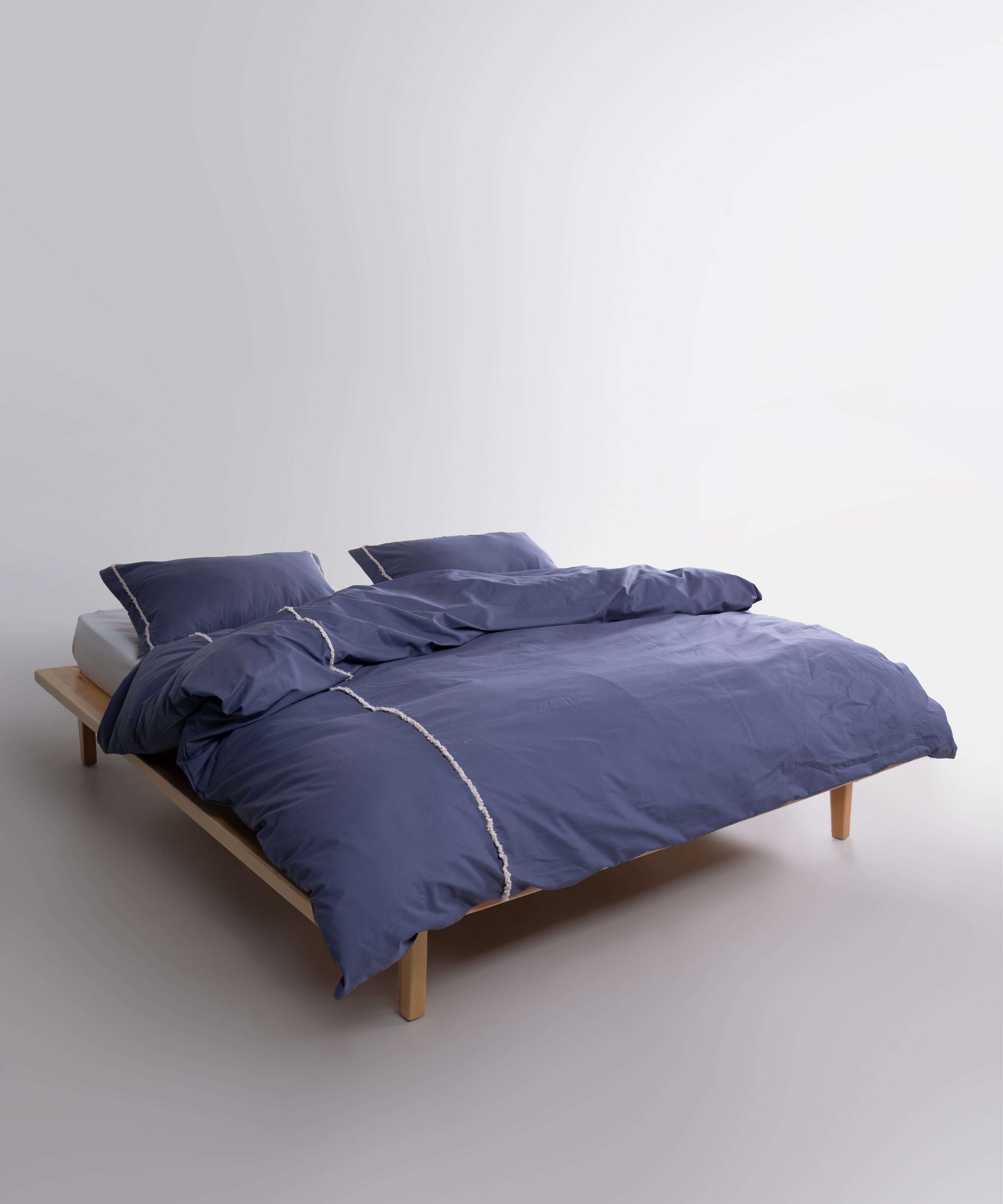 Prima %100 Pamuk El Nakışlı Nevresim Takımı - Frange Grey