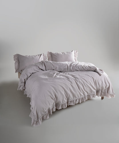 %100 Pamuk Stonewash Nevresim Takımı - Francesca Opal Grey