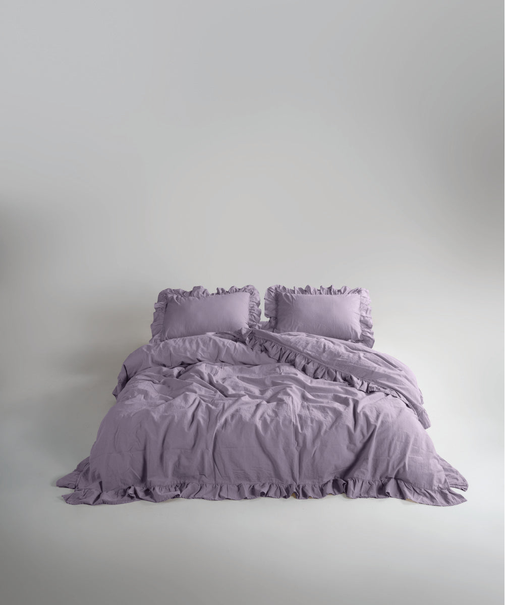 Stonewash 100% Yıkanmış Pamuk Exclusive Yastık Kılıfı Natural Violet