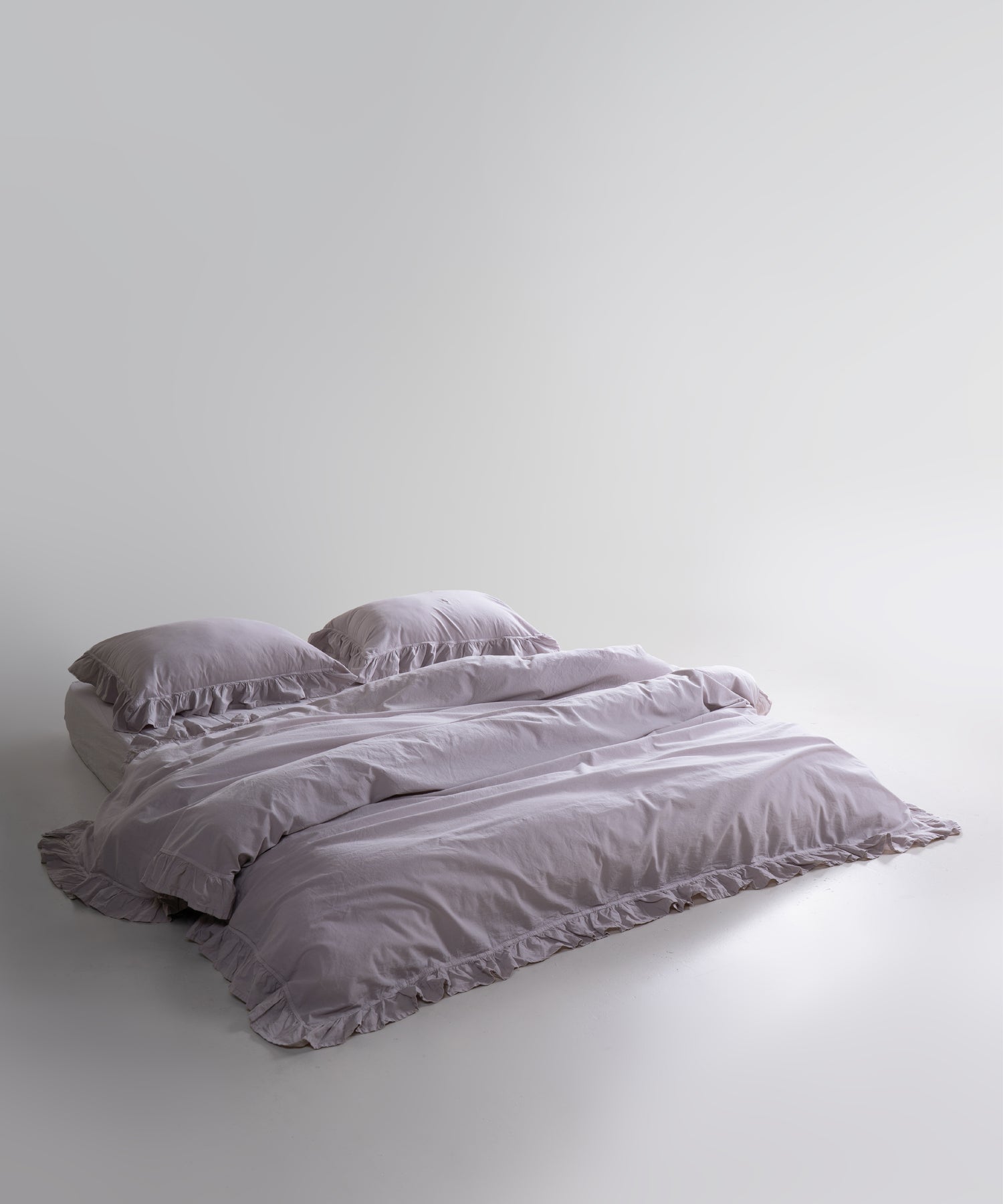 Exclusive Stonewash 100% Yıkanmış Pamuk Nevresim Takımı Opal Grey
