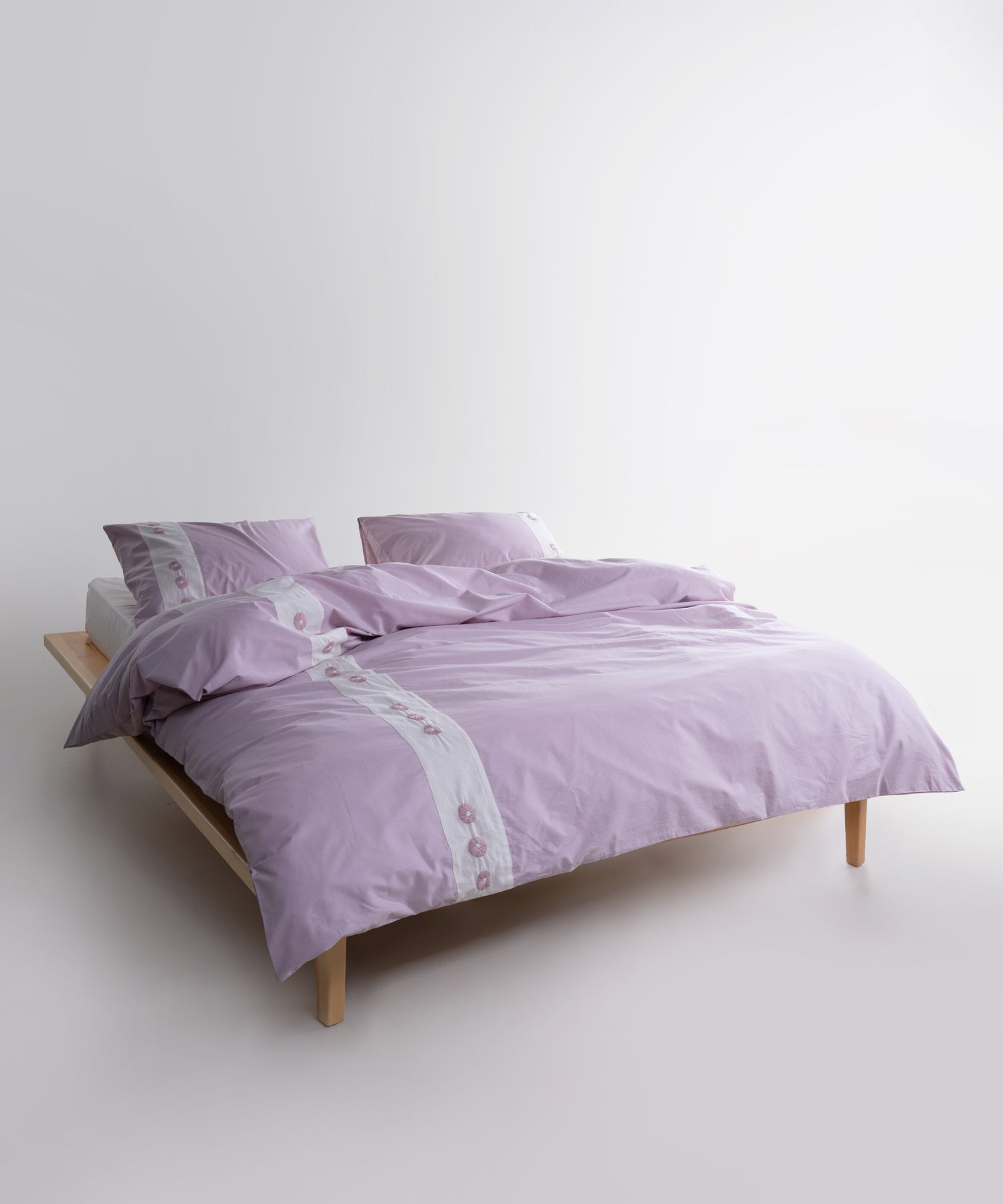 Prima %100 Pamuk El Nakışlı Nevresim Takımı - Daisy Lila