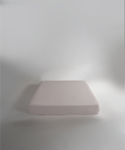 Stonewash 100% Yıkanmış Pamuk Çarşaf Set Natural Cream