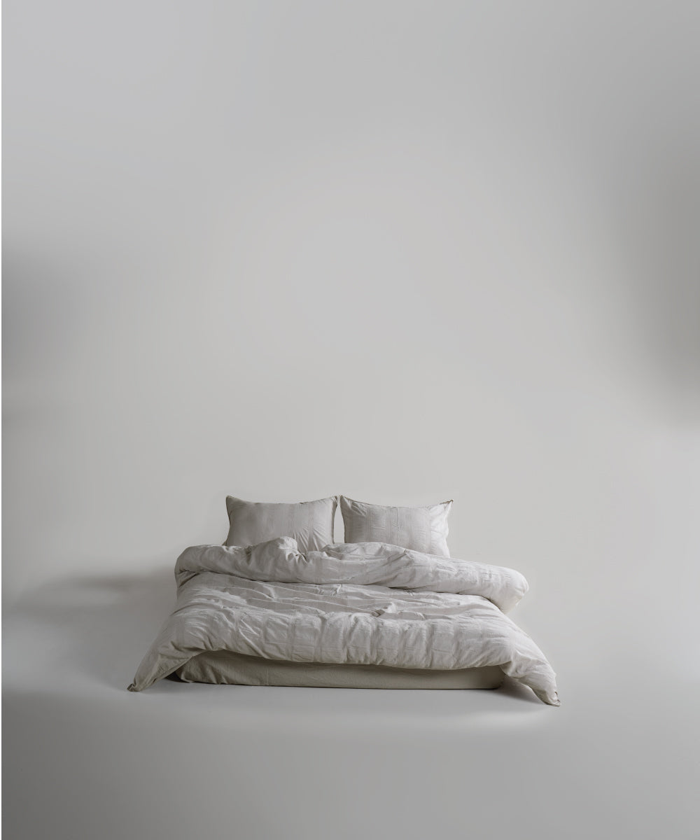 %100 Pamuk Stonewash Nevresim Takımı Cassandra - Natural Cream